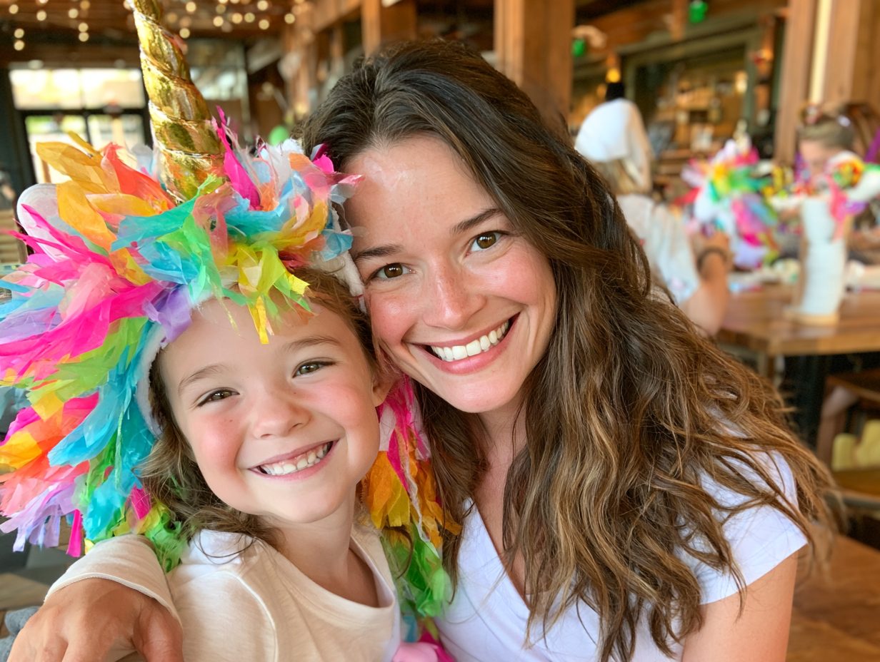 A large group of smiling Krewe of Unicorns members gathered together